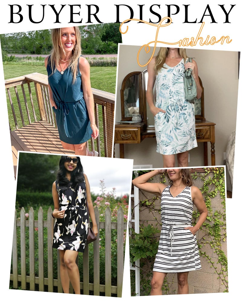 AUSELILY Womens Summer Dresses Casual Sleeveless V-Neck Drawstring Waist Beach Cover up Mini Short Swing Dress with Pockets Black M - Image 5