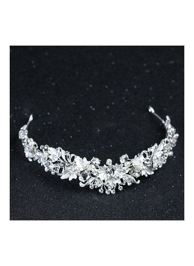 NIBEMINENT Alloy Diamond Crown Bride's Wedding Headdress  - Image 5
