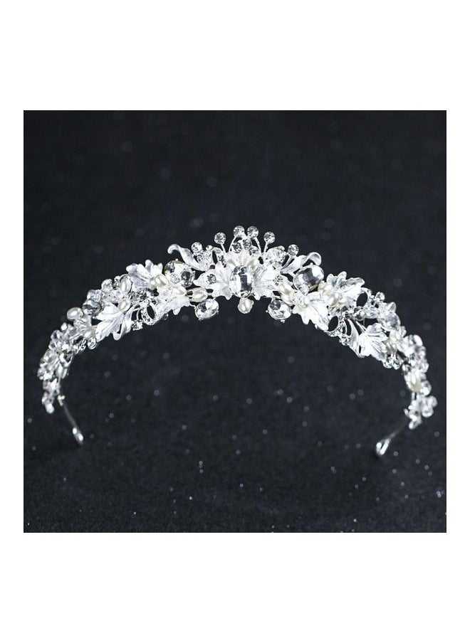 NIBEMINENT Alloy Diamond Crown Bride's Wedding Headdress  - Image 3