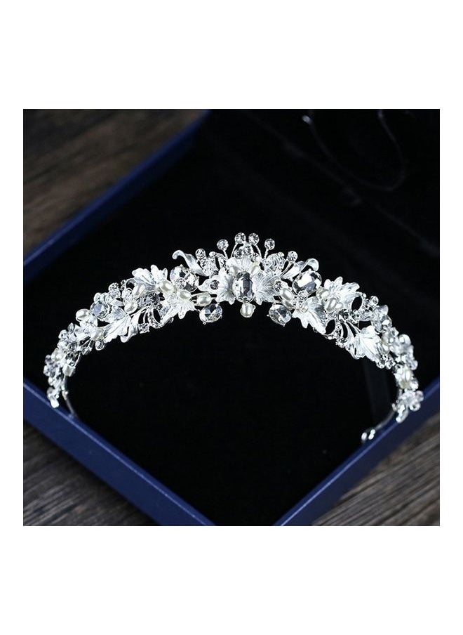 NIBEMINENT Alloy Diamond Crown Bride's Wedding Headdress  - Image 1