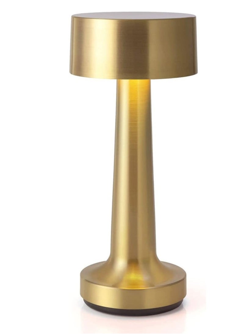 Table Lamp,Modern Rechargeable Cordless Touch Sensor LED Desk lamp 3 Ways Dimming,with USB Cord for Bar Restaurant Bedroom Bedside Nightstand Lighting (GOLD) - Image 1