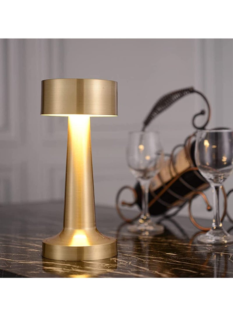 Table Lamp,Modern Rechargeable Cordless Touch Sensor LED Desk lamp 3 Ways Dimming,with USB Cord for Bar Restaurant Bedroom Bedside Nightstand Lighting (GOLD) - Image 3