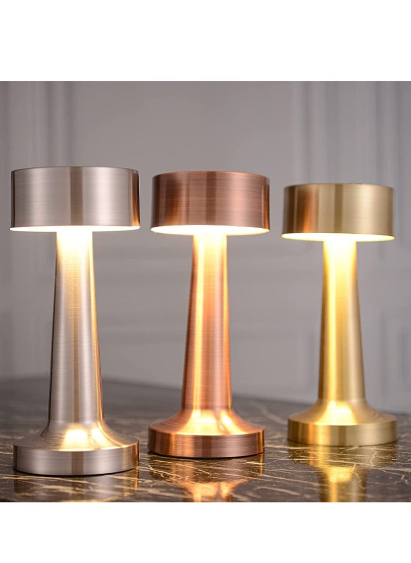 Table Lamp,Modern Rechargeable Cordless Touch Sensor LED Desk lamp 3 Ways Dimming,with USB Cord for Bar Restaurant Bedroom Bedside Nightstand Lighting (GOLD) - Image 5