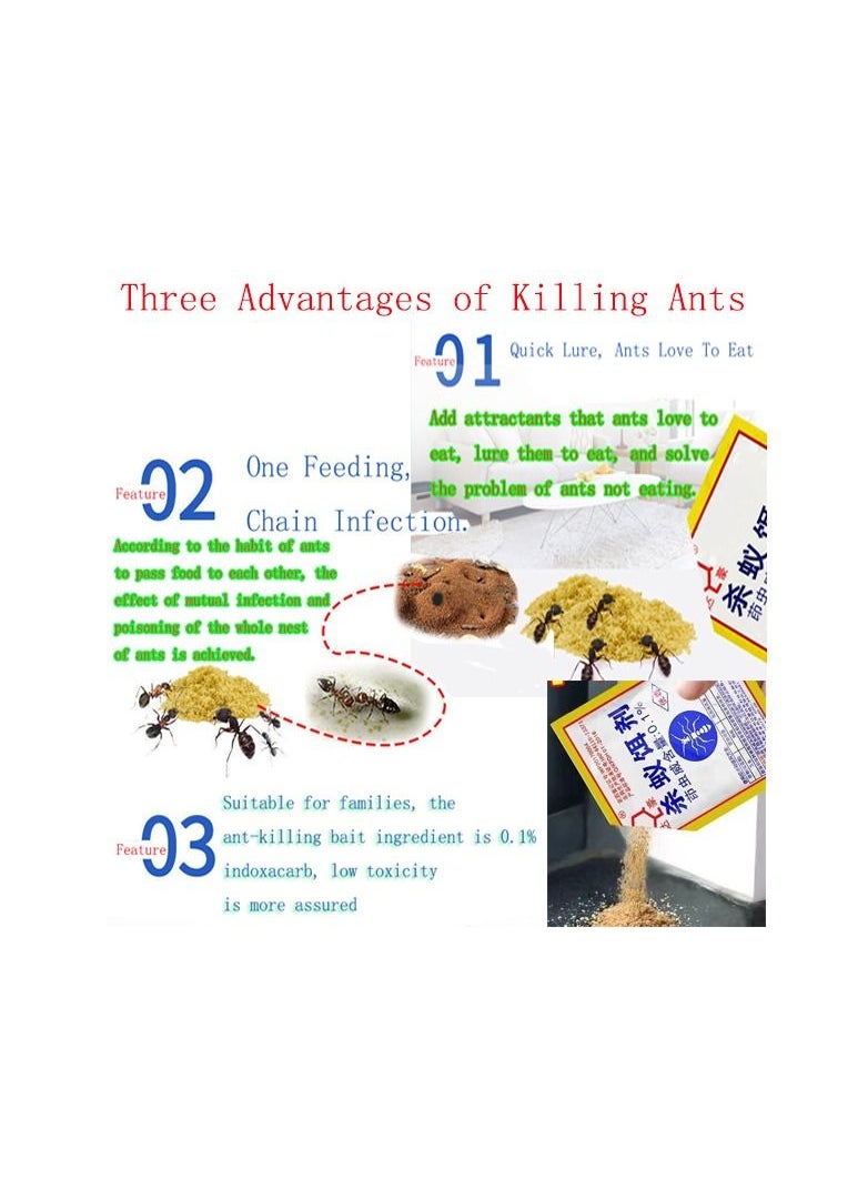 Generic - 1-Bag 3G Powerful Ant Bait Agent, Special Effect Indoor and Outdoor Low Toxicity and Odorless Bait Powder - Image 1
