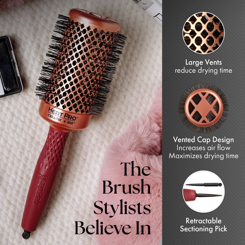 Olivia Garden Heat Pro Ceramic + Ion Round Brush, HP-22, 1" - Image 3