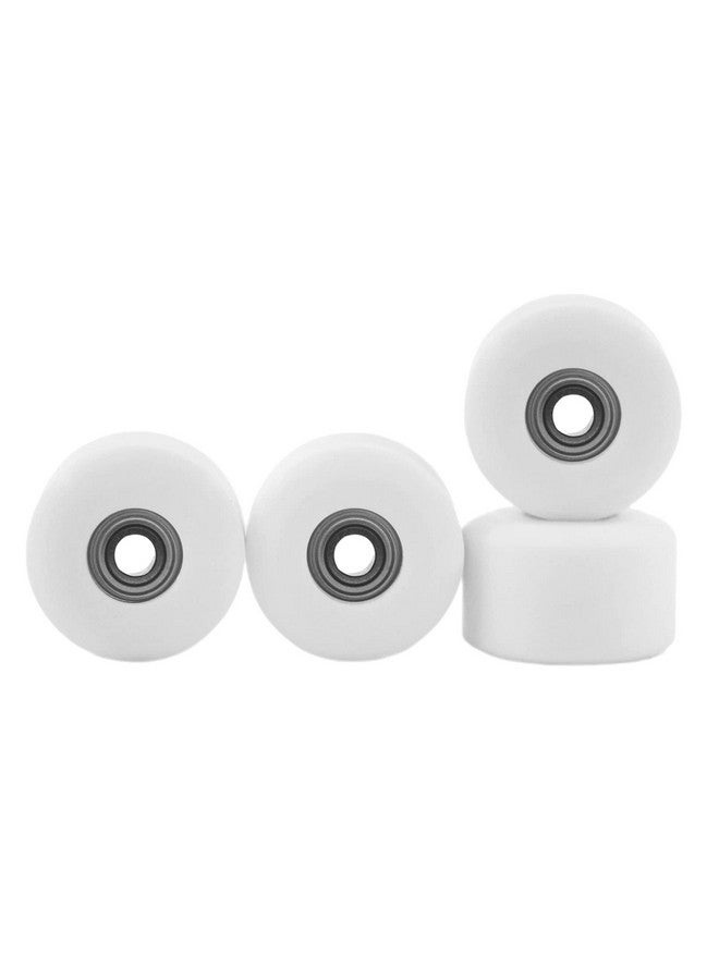 Teak Tuning Apex 61D Urethane Fingerboard Wheels - New Street Shape, 7.7mm Diameter - Ultra Spin Bearings - Made in The USA - White Snow Colorway - Image 1