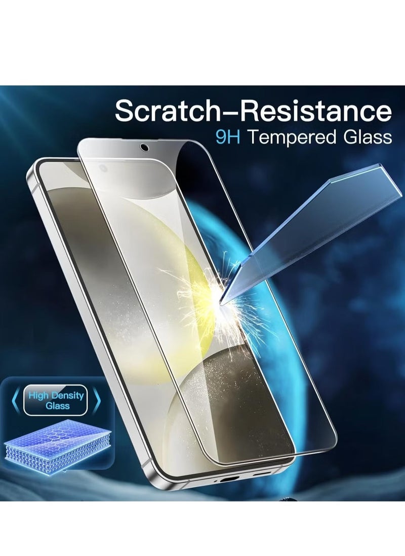 Raxoom Samsung Galaxy S24 Screen Protector HD Clear 3-Pack Anti-Scratch Ultra Resistant Tempered Glass for Samsung Galaxy S24 5G 6.2-Inch â€“ Maximum Clarity, Scratch Protection, Easy Installation - Image 4