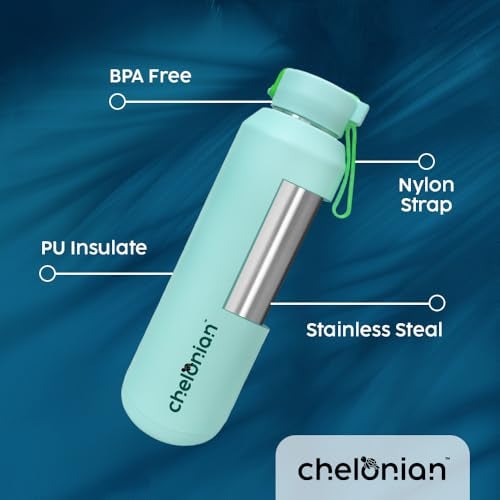 Chelonian PU Insulated Stainless Steel Water Bottle, 700 ml Capacity, Cooler Mint Green, 2-3 Hour Hot and Cold Retention, Leakproof, Reusable, Eco-Friendly Drinkware. - Image 5
