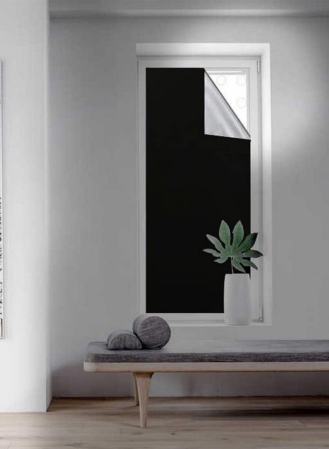 Bukela Blackout Blind with Self Adhesive Tape,DIY Portable Blackout Curtains, 100% Black Out Fabric,Easy to Stick On No Drill Blinds Blackout Curtains for Bedroom, Nursery, Loft(145*100) - Image 4