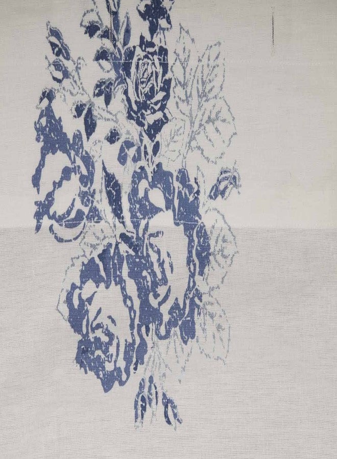 Piper Classics Lydia Blue Shower Curtain, 72" L x 72" W, Vintage Farmhouse, Cottage Style Floral Bathroom Décor - Image 3
