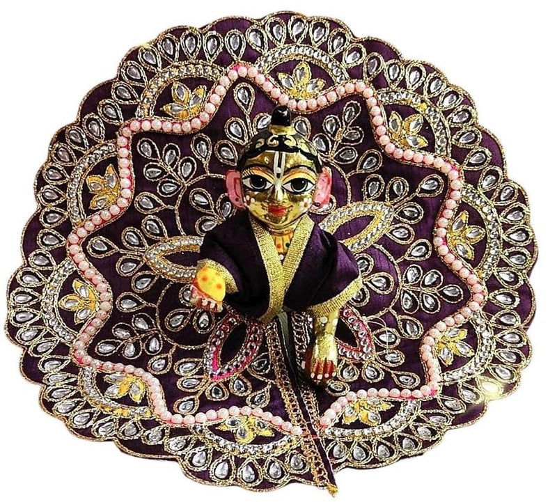 Partish Laddu Gopal Dress Size 2 l Ladoo Gopal Dress l Kanha Ji Dress (Set of 6 Poshak) Size 0 1 2 3 4 5 6 - Image 3