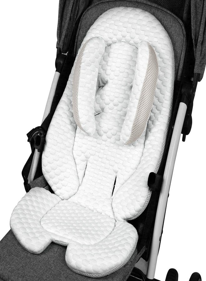 KAKIBLIN Infant Car Seat Insert, Baby Car Seat Head Neck Body Support, Breathable Newborn Car Seat Insert, 2-in-1 Reversible Stroller Pad or Girls Boys,Strollers,Car Seat,High Chair,Swing - Image 1
