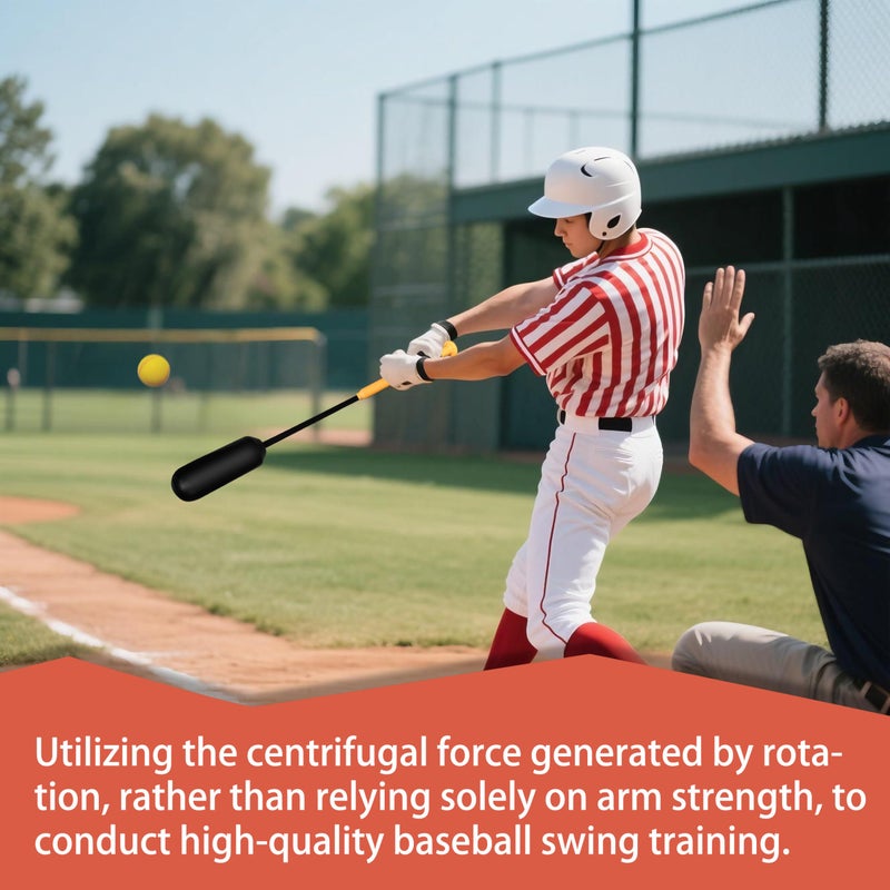 Tiluobat The Yellow Baseball Rope Swing Training bat Comes with 12 Training Balls and 1 bat - Image 5