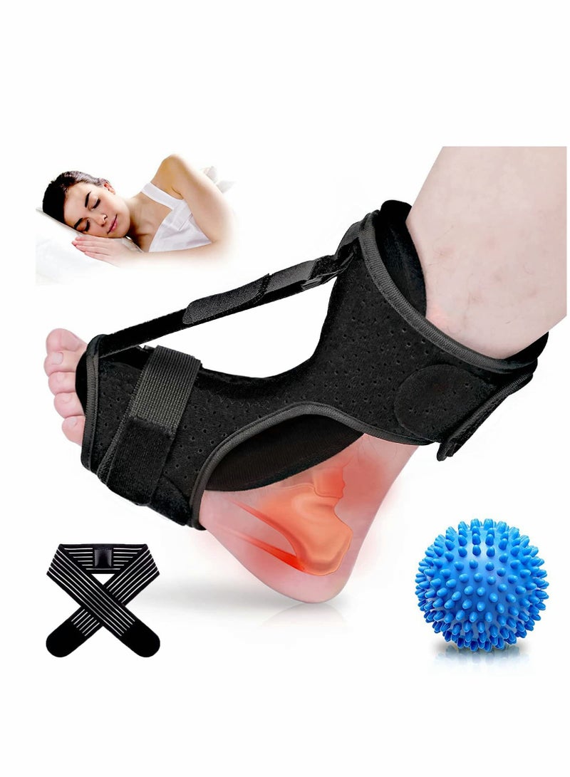 Excefore Plantar Fasciitis Night Splint Foot Drop Orthotic Brace, Adjustable Elastic Dorsal Splint, Effective Relief from Plantar Fasciitis Pain, Heel, Arch Foot Pain - Image 1