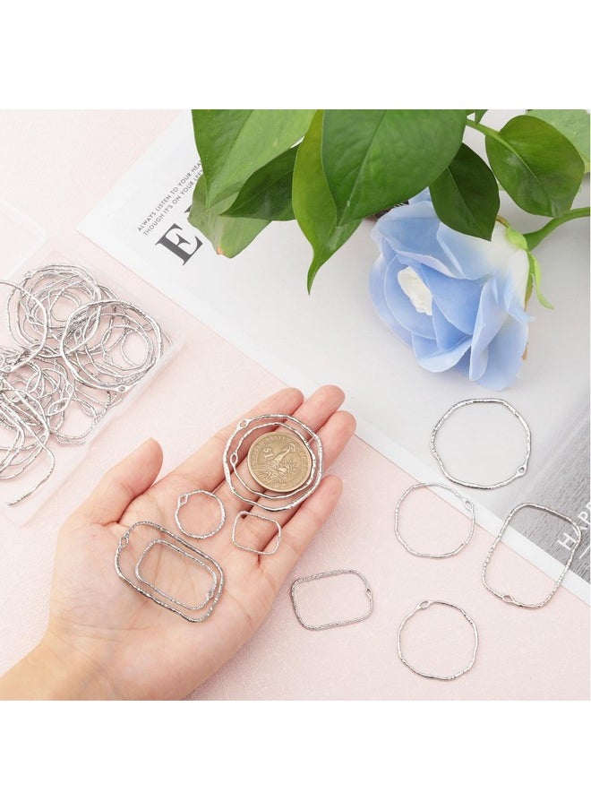 CHGCRAFT - 48Pcs 6 Styles Alloy Open Back Bezel Pendants Hollow Frame Pendants Resin Craft Bezels Jewelry Molds For Diy Uv Resin Earrings Bracelet Diy Crafts - Image 1