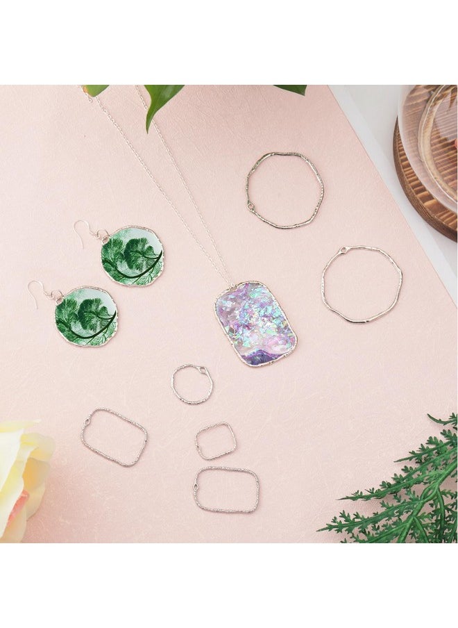 CHGCRAFT - 48Pcs 6 Styles Alloy Open Back Bezel Pendants Hollow Frame Pendants Resin Craft Bezels Jewelry Molds For Diy Uv Resin Earrings Bracelet Diy Crafts - Image 1