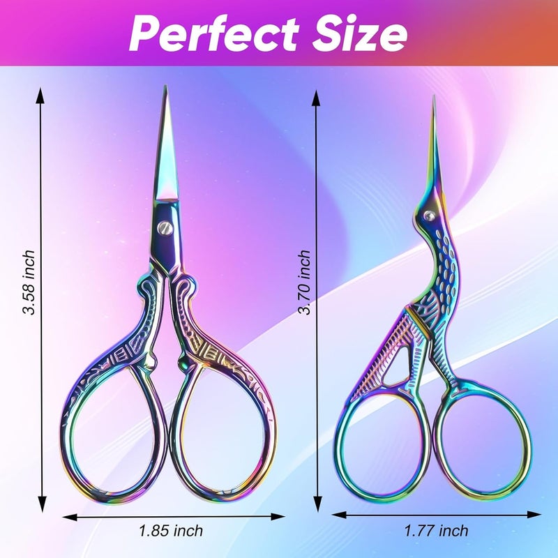 AQUEENLY Embroidery Scissors 2 Pcs Small Sewing Scissors Sharp Stainless Steel 3.6 Inches for Artwork, Crochet, Needlework, Threading - Image 4