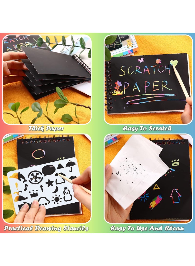 Ibecare-Scratch Book Party Favors For Kids | Return Gifts For Birthday Party Giveaways | Small Gifts Party Favors | Bulk Mini Toys Goody Bag | Easter & Christmas gifts(12 Pcs Scratch Book) - view 3