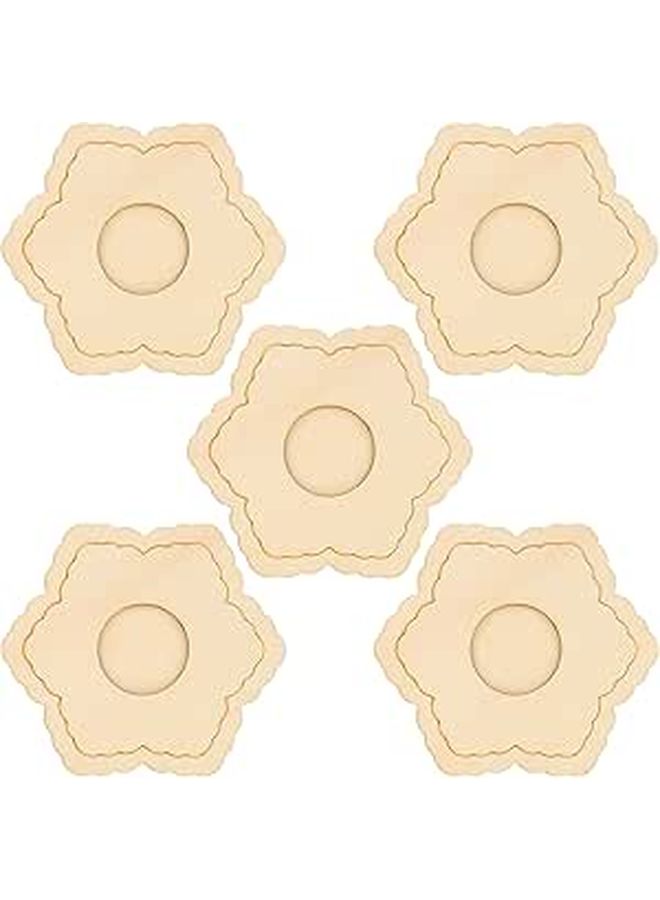 DIY Coloring Mini Wooden Photo Frames 5pcs Set Desktop Sunflower Design Room Decoration - Image 1