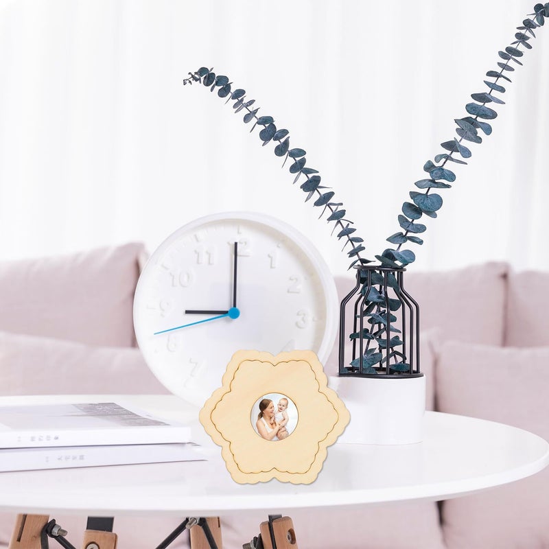 DIY Coloring Mini Wooden Photo Frames 5pcs Set Desktop Sunflower Design Room Decoration - Image 5