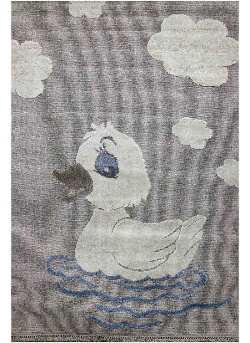 Alkaffary - Lavita Luxury Rug with its soft texture protects your child while playing, and provides a safe surface for comfort and freedom, Grey - Image 1
