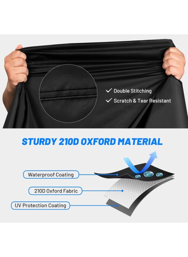 Favoto Bike Cover Waterproof Outdoor Storage for 1 or 2 Bikes Bicycle Cover Heavy Duty Rain Sun UV Dust Wind Proof with Storage Bag Bike Tarp for EBike Mountain Road City Bike, Black - Image 3