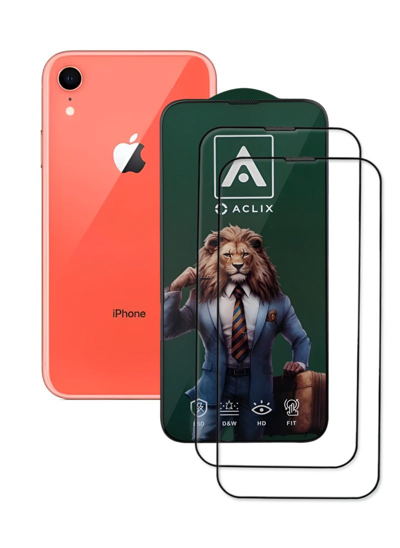 ACLIX 2 Pieces Antistatic ESD Dustproof Premium Quality High Definition Tempered Glass Screen Protector Designed For  iPhone XR - Image 1