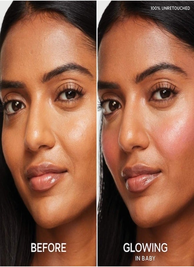 Saie SAIE  Dew  Blush - Lightweight Blendable Liquid Blush, Baby - cool pale pink 11g for a Natural Glow  - Image 4