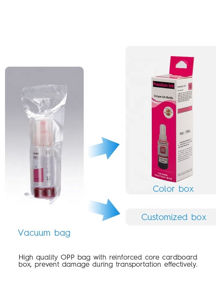 Ink Set 673 for EcoTank for EPSON Pack of 6 (M C Y LC L,M BK) for Printer L800 L805 L810 L850 L1800 - Image 3