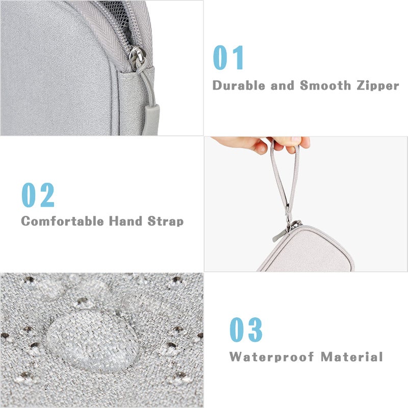 Waterproof Travel Cable Organizer Bag with Double Layer Storage for Cords, Chargers, Phone and Earphone - Image 4
