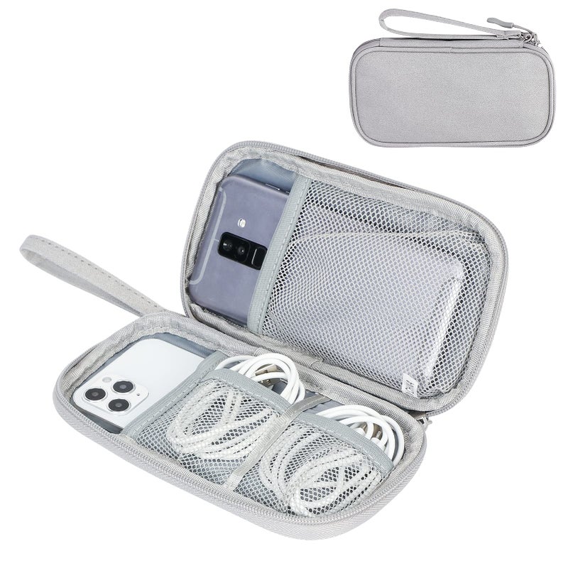 Waterproof Travel Cable Organizer Bag with Double Layer Storage for Cords, Chargers, Phone and Earphone - Image 1