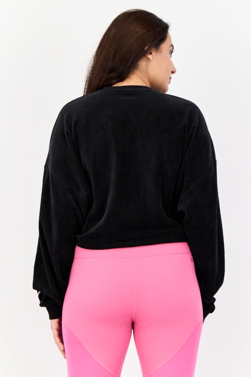 PUMA Women Sportswear Fit Long Sleeve Outdoor Sweatshirts, Black - Image 3