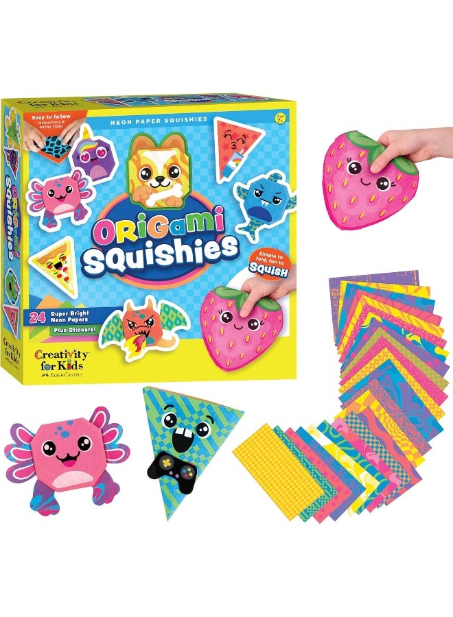 Creativity for Kids Origami Squishies Kit | Great Easter Basket Stuffers | Fold, Decorate & Squish 24 Bright Paper Creations | DIY Arts & Crafts for Kids to Build STEAM Skills & Creativity (Ages 7+) - Image 1