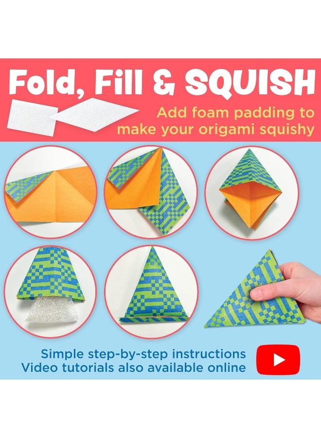 Creativity for Kids Origami Squishies Kit | Great Easter Basket Stuffers | Fold, Decorate & Squish 24 Bright Paper Creations | DIY Arts & Crafts for Kids to Build STEAM Skills & Creativity (Ages 7+) - Image 5