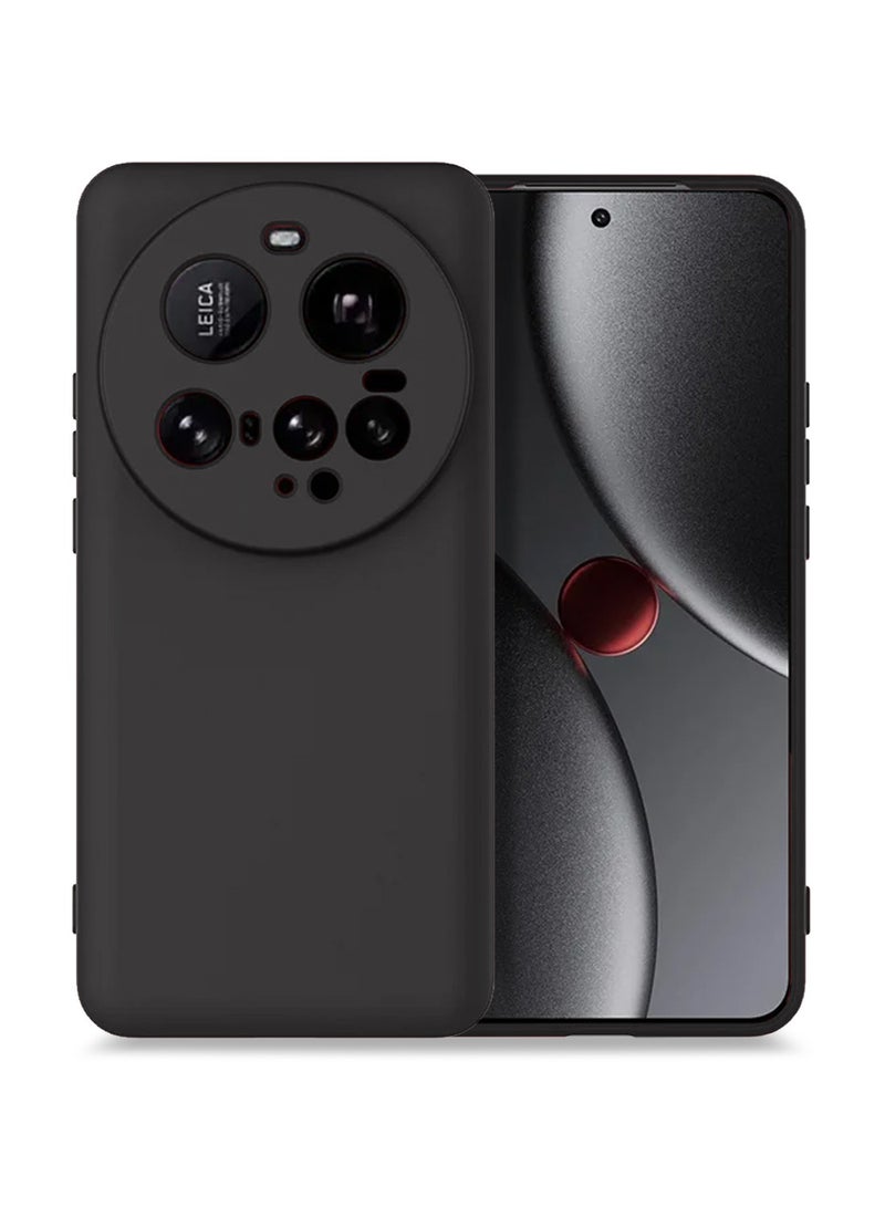 Wtech Xiaomi 15 Ultra 5G 2025 Premium Soft Liquid Silicone Case Cover (MCRPSN) - Black - Image 1