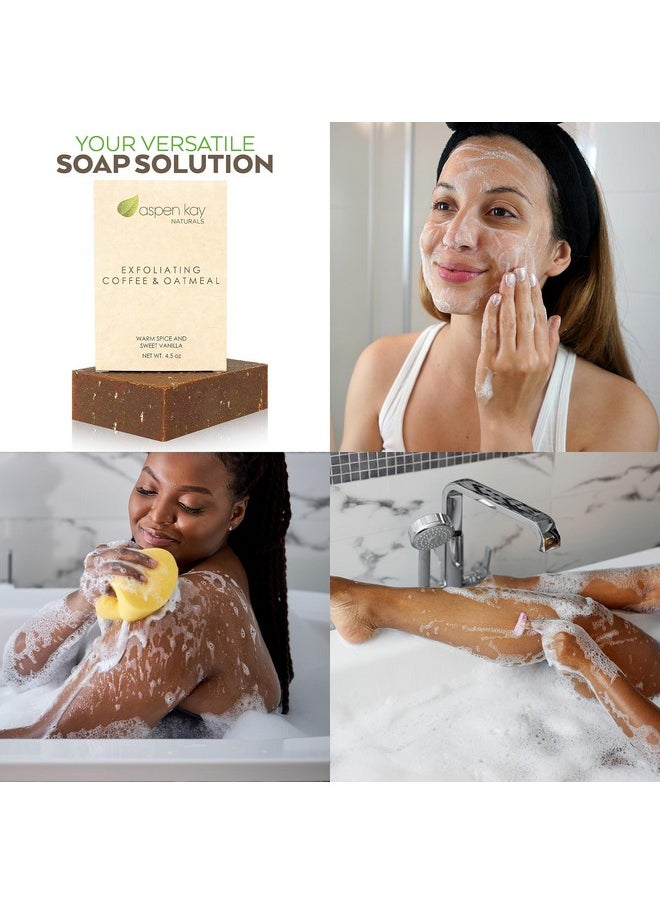Aspen Kay Naturals - Coffee & Oatmeal Exfoliating Soap Natural And Organic Ingredients. A Wonderful Exfoliating Body Soap For Men & Women. Gmo Free. 4.5 Oz Bar (1 Pack) - Image 1