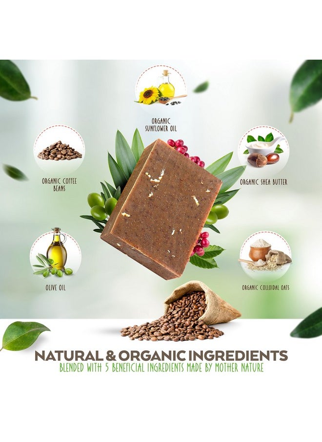 Aspen Kay Naturals - Coffee & Oatmeal Exfoliating Soap Natural And Organic Ingredients. A Wonderful Exfoliating Body Soap For Men & Women. Gmo Free. 4.5 Oz Bar (1 Pack) - Image 1