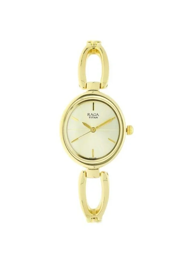 Raga Viva Quartz Analog Champange Dial Gold Metal Strap Watch for Women - 2579YM01