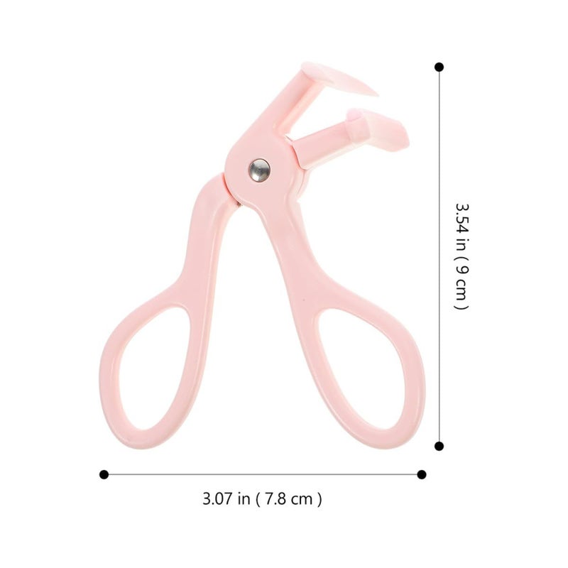 Soft Pink Wide Angle Eyelash Curler Set Of 2 No Pinching Comfortable Curling Portable Makeup Tool - Image 3