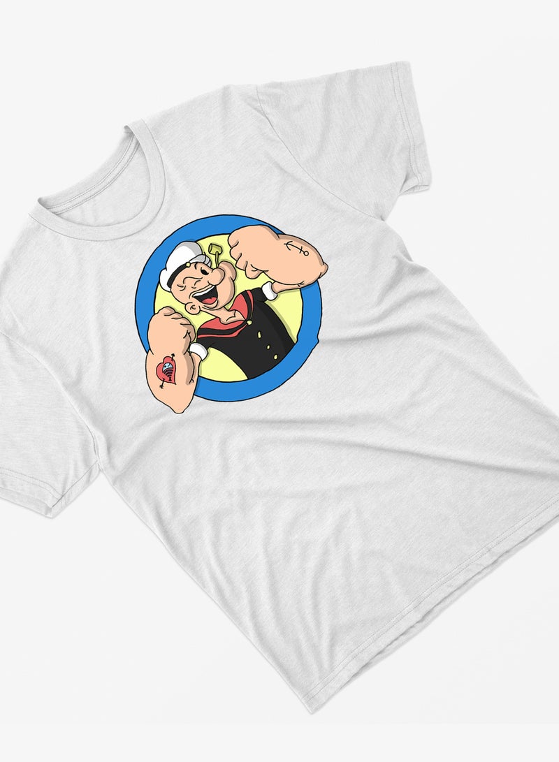 Fashion World Cotton T-shirt Printed with High-quality Anime Popeye