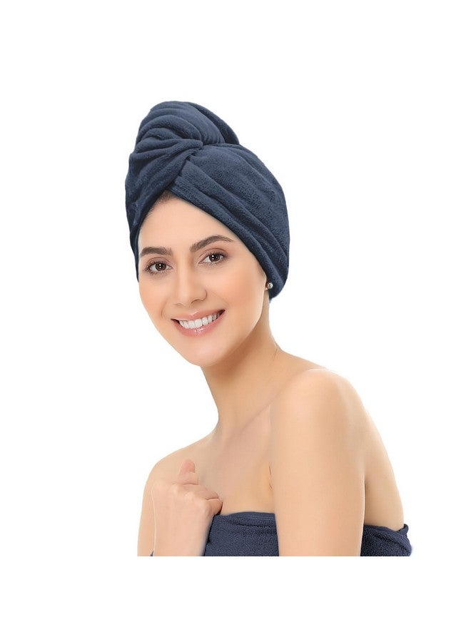 Sassoon Sassoon Venir Microfiber Hair Wrap Towel for Women (Denim Color, Free Size) with Smooth Texture Super Absorbent Quick Dry Hair Turban for Drying Hair - Image 1