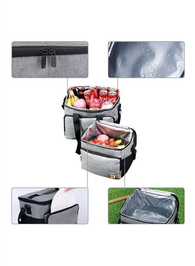 BL Lunch Bag, Outdoor Thermal Insulation Cooler Bag, Large-Capacity Refrigerated Luggage, Highly Waterproof And High Cold Preservation, Wear-Resistant, Tear-Resistant, Such As Camping, Fishing, Barbecue, Blue - Image 3
