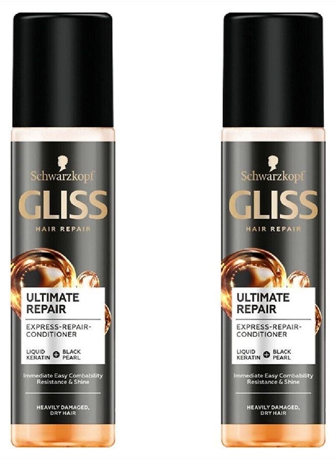 Gliss Gliss Conditioner Ultimate Express Repair 6.8 Ounce Spray (200ml) (2 Pack) 