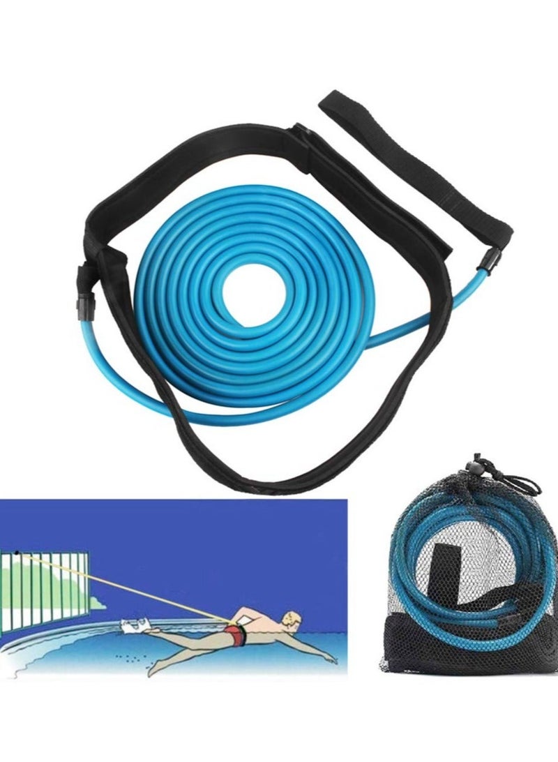 Generic Swim Training Belt Swim Training Leash, Swim Tether Stationary Swimming,  Swim Harness Static Swimming Belt, Swim Bungee Cords Resistance Bands - Image 1