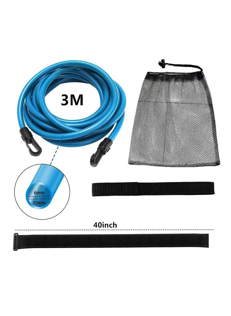 Generic Swim Training Belt Swim Training Leash, Swim Tether Stationary Swimming,  Swim Harness Static Swimming Belt, Swim Bungee Cords Resistance Bands - Image 4