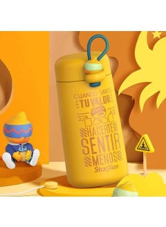 StarAndDaisy StarAndDaisy Smart Kids School Water Bottle SUS Insulated Thermos (Starface-2 Yellow)  - Image 1