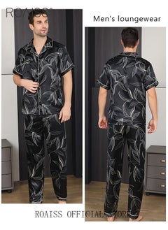 Men 3 Piece Loungewear Set   Short Sleeves Shorts & Long Pants   Ice Silk Pajamas Loose & Comfortable Skin Friendly Fabric - pzsku/Z767FBD901CE86F0A390BZ/45/_/1697510903/e8f76152-8c14-41e7-8d6c-1359d3018972