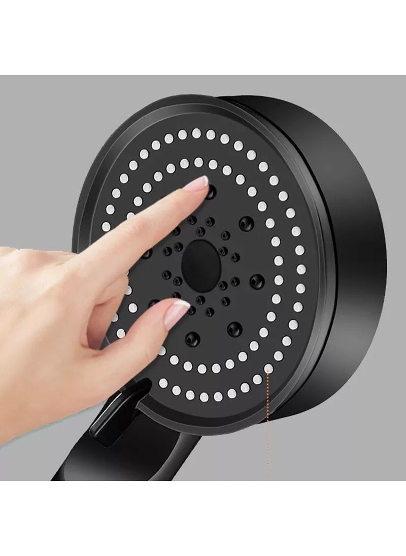 FAWER Faucet & Shower 5 Function Black Articulated Shower Set Shower Head  - Image 2