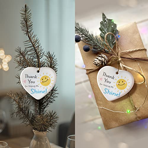 YZEXEZY Thank You Appreciation Gifts-Thank You for Helping Me Shine Ornament -Gratitude for Teacher Friends Coworker Caregiver Boss Family with Gift Box - Image 4