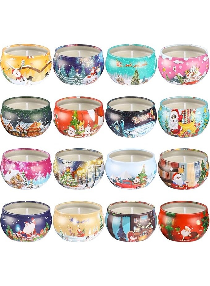 طقم شموع معطرة لعيد الميلاد يتكون من 6 قطع بوزن 2.5 أوقية لكل شمعة مصنوع من شمع الصويا الطبيعي برائحة فاخرة يضيف جوًا دافئًا ومميزًا لأجواء الكريسماس مثالي كهدايا صغيرة للرجال والنساء والأصدقاء تصميم أنيق ومناسب لأجواء الأعياد يقدم تجربة معطرة مريحة ومثالية للاسترخاء في فصل الشتاء (متعددة الأشكال والالوان) - Image 1